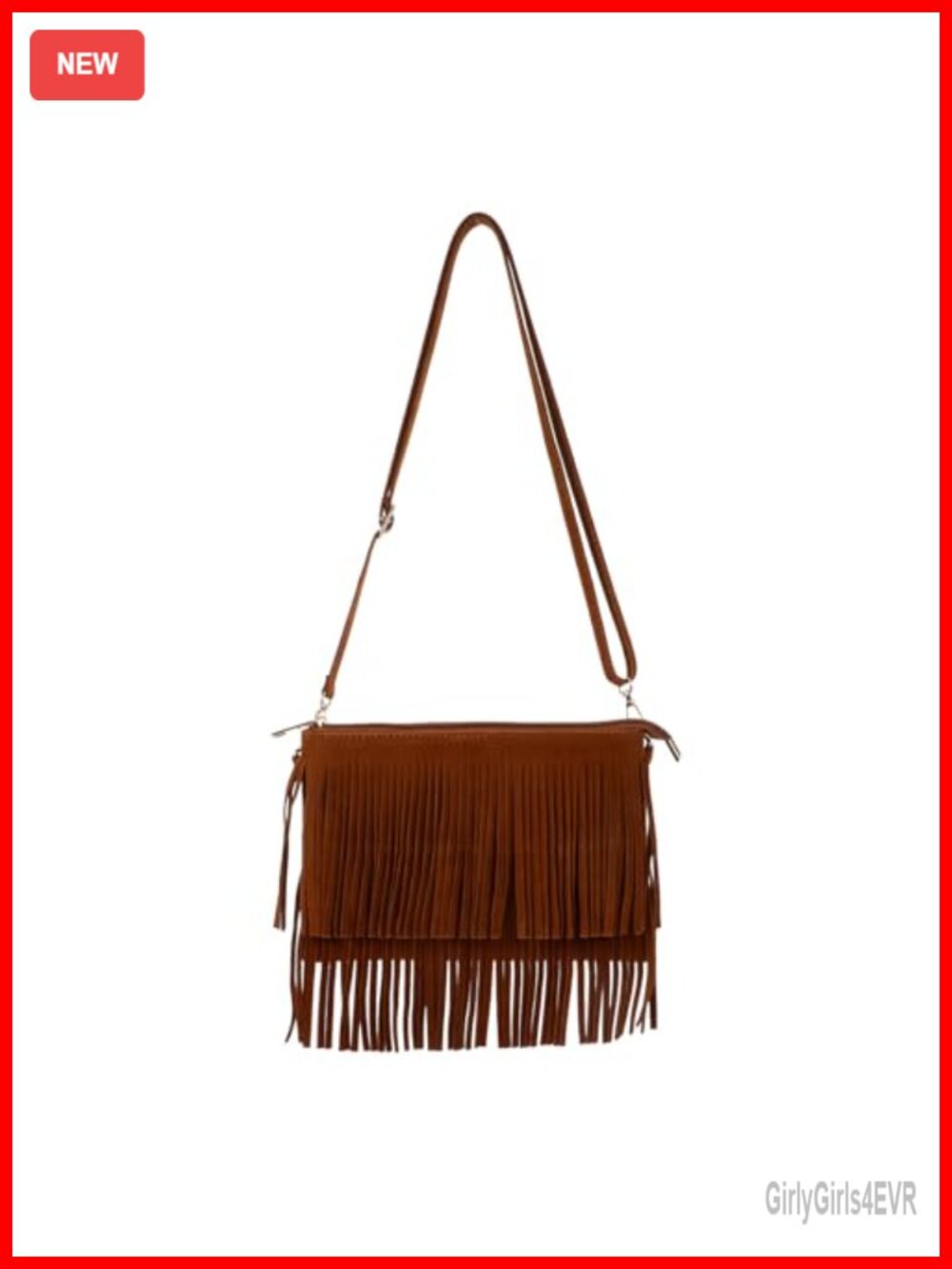 Fringe Crossbody Purse Vintage Tassel Saddle Bag Lightweight Women Handbag